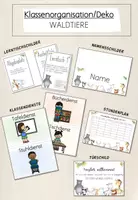 Vorschau - Poster - Klassenorganisation Waldtiere | Klassendienste & Klassenzimmer Deko - Deckblatt