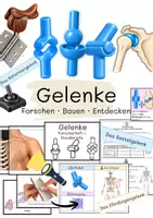 Vorschau - Mal- und Bastelvorlagen - Gelenke Materialpaket - Erforschen & entdecken – Kugelgelenk, Scharniergelenk und Sattelgelenk | Sachunterricht - Deckblatt