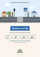 Vorschau - Unterrichtsreihen - Verkehrserziehung: Klar unterwegs - Komplettpaket Klasse 1-4 | 9 Hefte, 4-fach differenziert | 256 Arbeitsblätter & 9 Abschlusstests: Verkehrszeichen, Schulweg, Fahrrad, Blaulicht | Grundschule, Förderschule, Inklusion - Seite 1
