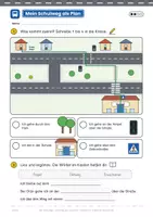 Vorschau - Unterrichtsreihen - Verkehrserziehung: Schulweg, Bus und Bahn Klasse 1-4 | 4-fach differenziert | 28 Arbeitsblätter, Abschlusstest, Schulweg-Plan & Bus-Ausweis | Grundschule, Förderschule, Inklusion - Seite 3