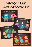 Vorschau - Bildkarten - Bildkarten Sozialformen - Tagestransparenz - Deckblatt
