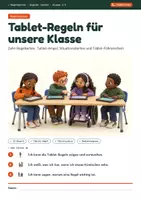 Vorschau - Poster - Tablet-Regeln für unsere Klasse: Regelkarten, Tablet-Ampel und Tablet-Führerschein | Klasse 1–4 - Deckblatt