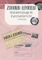 Vorschau - Stationenlernen - Kunst - Malwerkzeuge - Leporello - Deckblatt