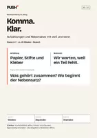Vorschau - Stundenentwürfe - Kommas setzen – Arbeitsblätter mit Lösungen Kl. 6–7 - Deckblatt