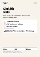 Vorschau - Stundenentwürfe - Klickwege erklären – Arbeitsblätter mit Lösungen Kl. 6–7 - Deckblatt
