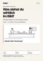 Vorschau - Stundenentwürfe - Beobachtung und Deutung – Arbeitsblätter mit Lösungen Kl. 6–7 - Deckblatt