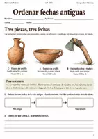 Vista previa - Hojas de trabajo - Fechas antes de Cristo ficha de Historia 1.º ESO - Portada