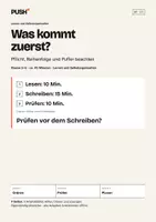 Vorschau - Stundenentwürfe - Einen Ablauf planen – Arbeitsblätter mit Lösungen Kl. 5–6 - Deckblatt
