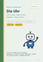 Vorschau - Arbeitsblätter - Die Uhr lesen – volle und halbe Stunden – Stufe C–D – Robo-Heft, Förderschule GE - Seite 1