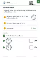 Vorschau - Arbeitsblätter - Die Uhr lesen – volle und halbe Stunden – Stufe C–D – Robo-Heft, Förderschule GE - Seite 3