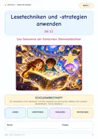 Vorschau - Unterrichtsreihen - Deutsch 6. Klasse Lesetechniken und -strategien anwenden - Deckblatt