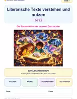 Vorschau - Unterrichtsreihen - Deutsch 6.Klasse Literarische Texte verstehen und nutzen - Deckblatt