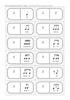 Vista previa - Juegos / Gamificación - Dominó de ritmos musicales de un pulso de negra de duración - página 2