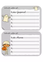 Vorschau - Stationenlernen - Abschreibkartei Halloween | SAS, VA und GS - Seite 2