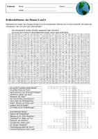 Vorschau - Arbeitsblätter - Erdkunde-Suchsel – Geografisches Grundwissen der Klassen 5 und 6 - Deckblatt