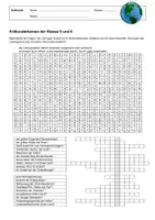 Vorschau - Arbeitsblätter - Erdkunde-Suchsel – Geografisches Grundwissen der Klassen 5 und 6 - Seite 1