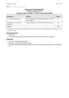 Vorschau - Klassenarbeiten - Französisch-Klausur EF: Daudet, La dernière classe + EWH - Deckblatt
