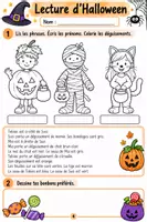 Vorschau - Arbeitsblätter - Lis et Colorie - Halloween - Seite 3
