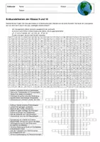 Vorschau - Arbeitsblätter - Erdkunde-Suchsel – Geografisches Grundwissen der Klassen 9 und 10 - Seite 1