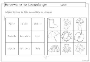Vorschau - Arbeitsblätter - Herbst: Lesen & Rechnen (1. & 2. Klasse) - Seite 1