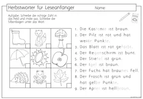 Vorschau - Arbeitsblätter - Herbst: Lesen & Rechnen (1. & 2. Klasse) - Seite 3