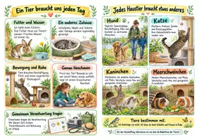 Vorschau - Merkblätter - Haustiere verantwortungsvoll versorgen Spickzettel - Sachunterricht Klasse 3–4 - Seite 3