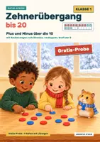 Vorschau - Arbeitsblätter - Zehnerübergang ZR 20 Klasse 1 kostenlos: Plus über die 10 schrittweise (Probe) - Deckblatt