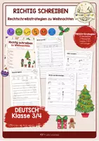 Vorschau - Arbeitsblätter - FRESCH Rechtschreibung Klasse 3/4 Weihnachten – Arbeitsheft differenziert mit Lösungen - Deckblatt