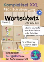 Vorschau - Arbeitsblätter - Komplettpaket: interaktiv Wortschatz üben: erste Wörter lesen und Artikel bestimmen - Deckblatt