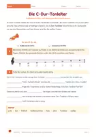 Vorschau - Arbeitsblätter - Halbtonschritte, Ganztonschritte und Notennamen - Die C-Dur-Tonleiter und Tonschritte in Liedern - Seite 3