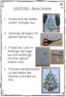 Vorschau - Arbeitsblätter - Weihnachtsbaum mit Namen basteln – Namenskugeln in bunt & schwarz-weiß | Weihnachten Grundschule #schaurigsparen - Seite 2