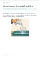 Vorschau - Unterrichtsreihen - Experimente Kita: Wasser, Luft & Licht | Forschen mit Kindern 3–6 - Deckblatt