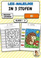 Vorschau - Unterrichtsreihen - Lese-Malbilder Wörter mit ei – 3 Stufen differenziert | Lesen, Ergänzen, Silben | 12 Malbilder mit Lösungen - Seite 1