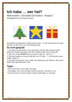 Vorschau - Spiele - Ich habe … wer hat? Weihnachten – Das kleine Einmaleins (Klasse 2) - Deckblatt