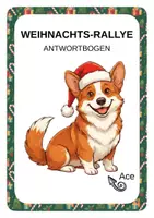 Vorschau - Stationenlernen - Weihnachts-Rallye 3.-4. Klasse – Mathe-Stationenlauf | 10 Stationen mit Ace | 14 Seiten - Deckblatt