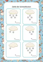 Vorschau - Arbeitsblätter - Wintermathe 1. Klasse – Leicht | Zählen & Mengen bis 20 | 15 Seiten - Seite 1