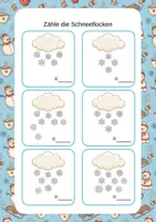 Vorschau - Arbeitsblätter - Wintermathe 1. Klasse – Mittel | Plus & Minus bis 25 | 15 Seiten - Seite 1