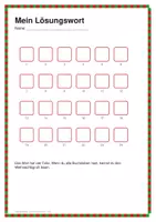Vorschau - Arbeitsblätter - Mathe-Adventskalender Klasse 2 – 24 Rätsel mit Lösungswort - Seite 1