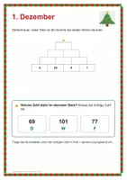 Vorschau - Arbeitsblätter - Mathe-Adventskalender Klasse 2 – 24 Rätsel mit Lösungswort - Seite 2