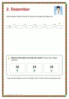 Vorschau - Arbeitsblätter - Mathe-Adventskalender Klasse 2 – 24 Rätsel mit Lösungswort - Seite 3