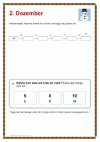 Vorschau - Arbeitsblätter - Mathe-Adventskalender Klasse 1 – 24 Rätsel mit Lösungswort - Seite 3