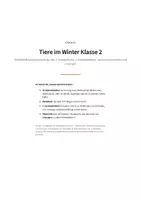 Vorschau - Arbeitsblätter - Tiere im Winter Klasse 2 – Winterschlaf, Winterruhe, Winterstarre, Tierspuren - Seite 1
