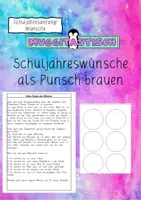 Vorschau - Arbeitsblätter - Schuljahresanfang: Wünsche als Punsch brauen - Deckblatt