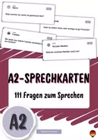 Vorschau - Arbeitsblätter - Deutsch – Sprechkarten A1 + A2 | 222 Gesprächskarten im Paket - Seite 1