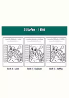 Vorschau - Unterrichtsreihen - Lese-Malbilder Doppelkonsonanten – 3 Stufen differenziert | nn, ll, mm, pp, ss, tt, ff | 12 Malbilder mit Lösungen - Seite 2
