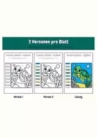 Vorschau - Unterrichtsreihen - Lese-Malbilder Doppelkonsonanten – 3 Stufen differenziert | nn, ll, mm, pp, ss, tt, ff | 12 Malbilder mit Lösungen - Seite 3