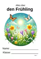 Vorschau - Unterrichtsreihen - Alles über den Frühling – Frühlingszeichen, Kresse & Osterhase | Vorschule | 17 Seiten - Deckblatt