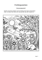 Vorschau - Unterrichtsreihen - Alles über den Frühling – Frühlingszeichen, Kresse & Osterhase | Vorschule | 17 Seiten - Seite 1