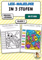 Vorschau - Unterrichtsreihen - Lese-Malbilder Doppelkonsonanten – 3 Stufen differenziert | nn, ll, mm, pp, ss, tt, ff | 12 Malbilder mit Lösungen - Deckblatt