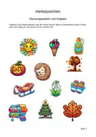 Vorschau - Unterrichtsreihen - Alles über den Herbst – Blätter, Eicheln & Herbstgeschichte | Vorschule | 13 Seiten - Seite 1